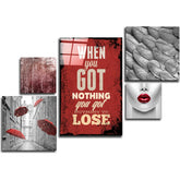 Nothing To Lose Combined Glass Wall Art.
